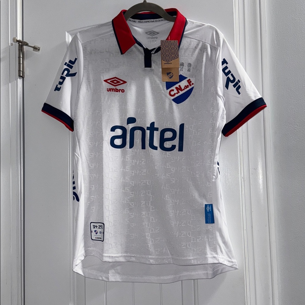C.N.de.F Umbro White Soccer / Football Jersey with Red and Blue Details
